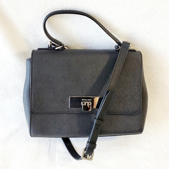 Michael Kors Black Satchel Crossbody Bag - Picture 2 of 9